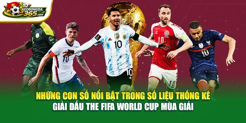 Những con số nổi bật trong số liệu thống kê giải đấu The FIFA World Cup mùa giải